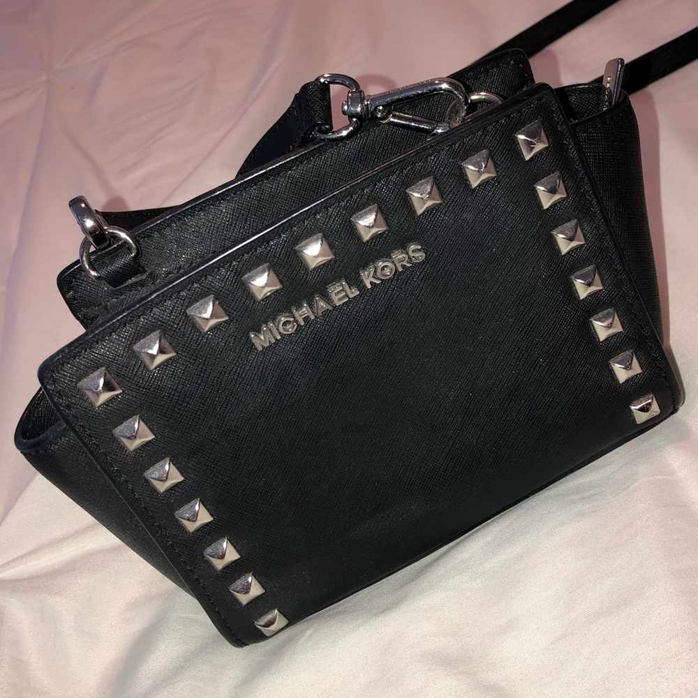 Black studded Michael Kors Crossbody Bag